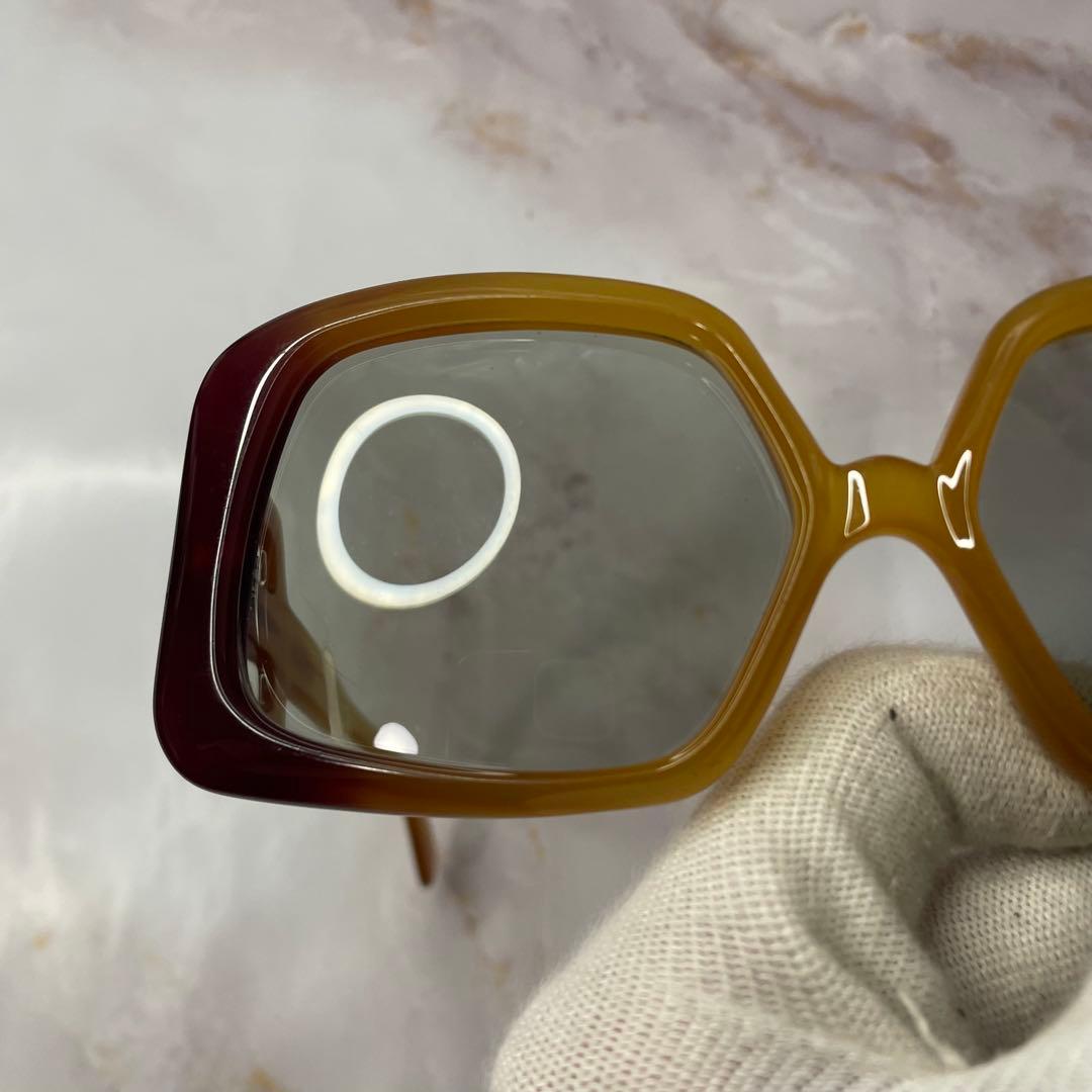 dior スクエア Y2K アンティーク レトロ サングラス ポーチ付き