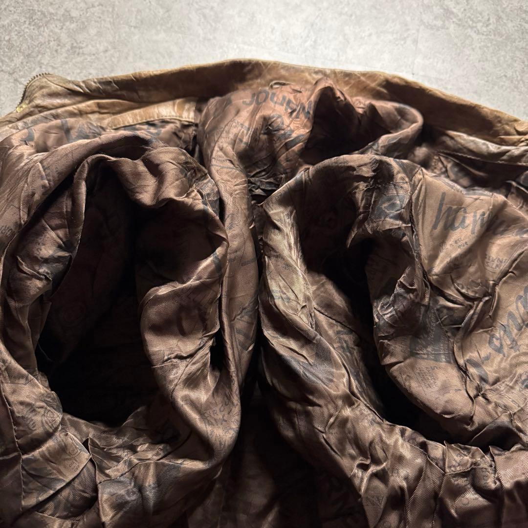 90s A-2 faded deerskin flight jkt イタリア製
