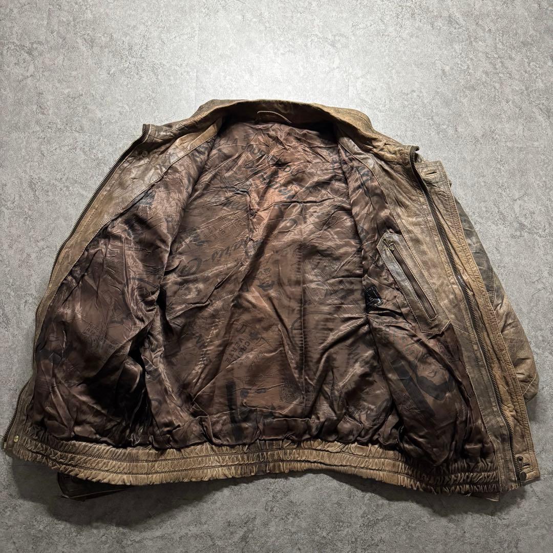 90s A-2 faded deerskin flight jkt イタリア製