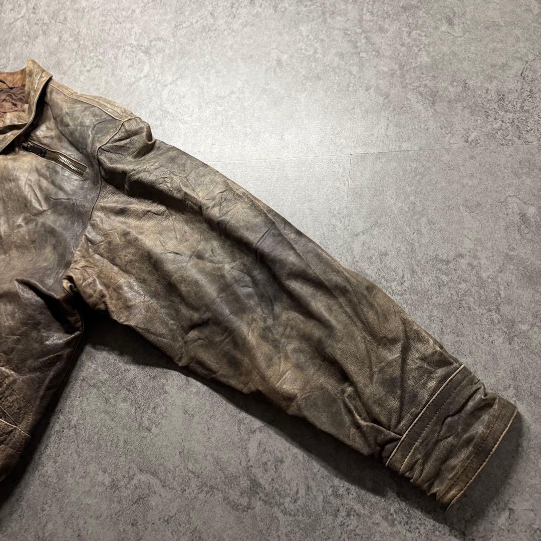 90s A-2 faded deerskin flight jkt イタリア製