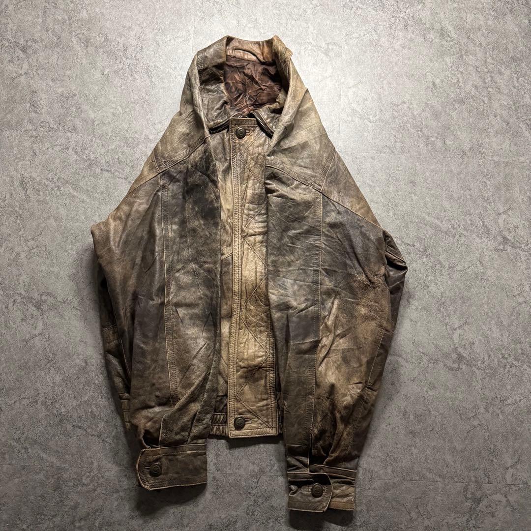 90s A-2 faded deerskin flight jkt イタリア製