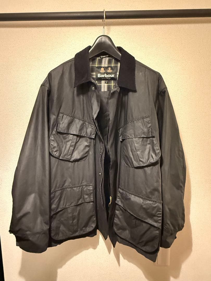 Barbour ビームス別注ブラック ファティーグジャケットＬ