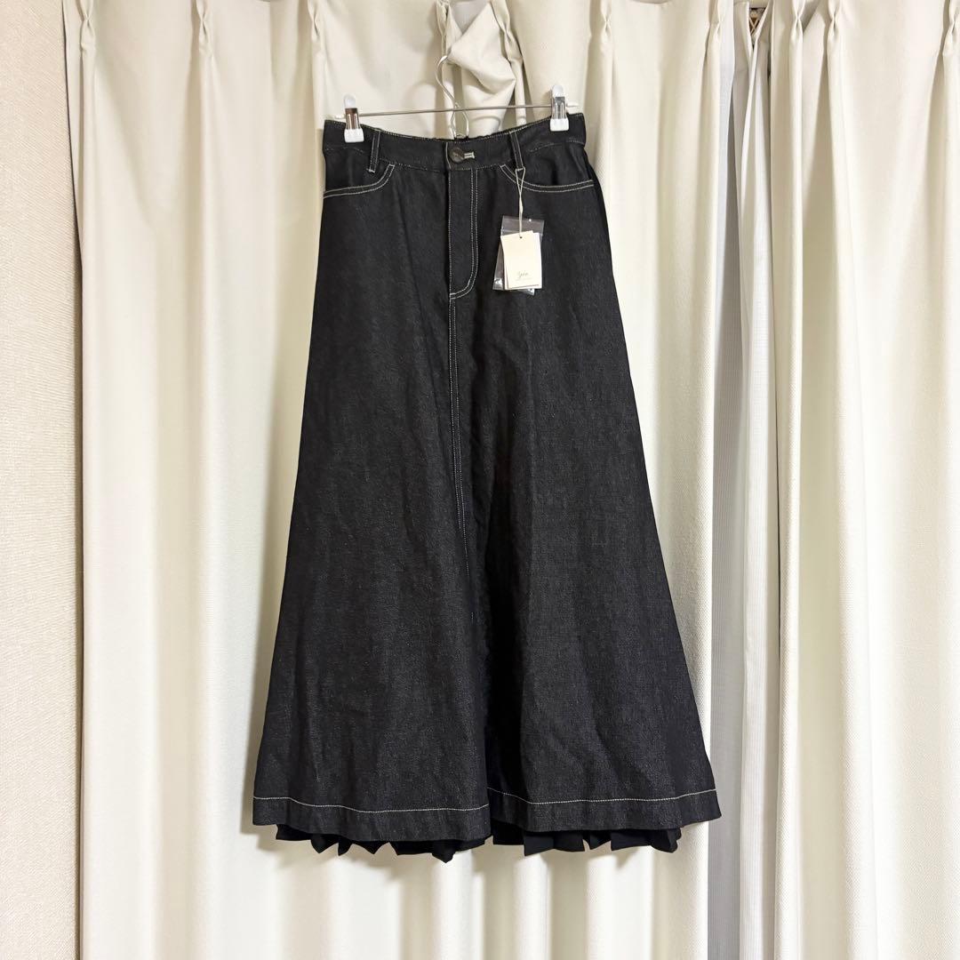 新品 Jena ジェナ　エスパスメルヴェイユ　バックプリーツ デニム スカート