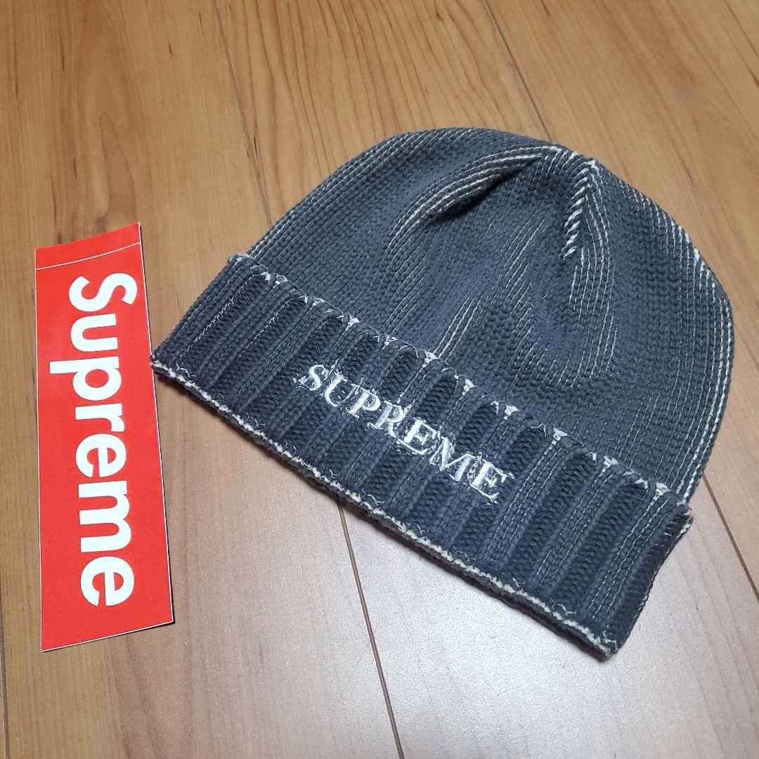 【新品同様】Supreme　Overprint Beanie　黒