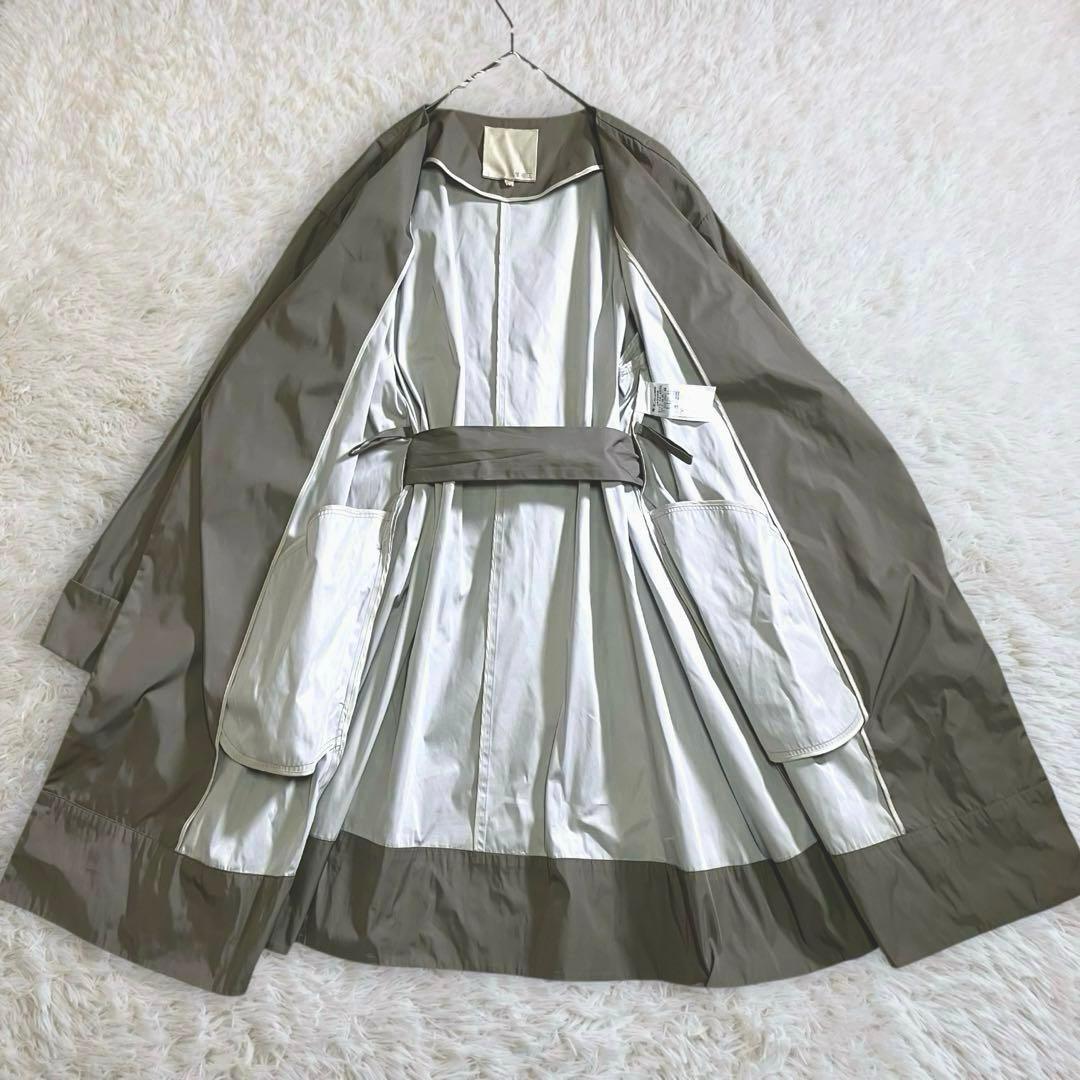 極美品 自由区 洗える MEMORY BICOLOR スプリングコート 花粉対策