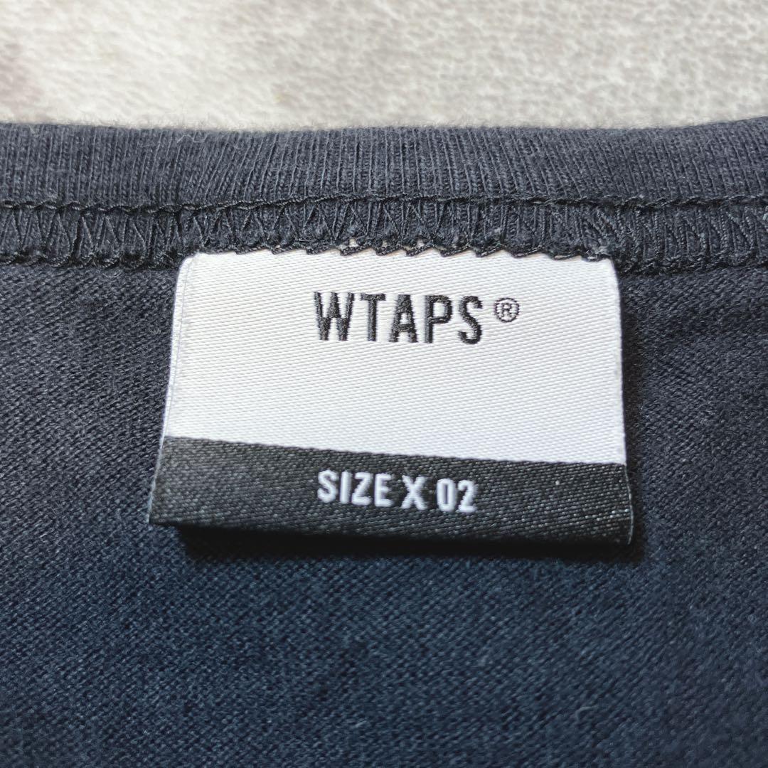 WTAPS クルーネック 半袖 カレッジ ロゴ Tシャツ ブラック M