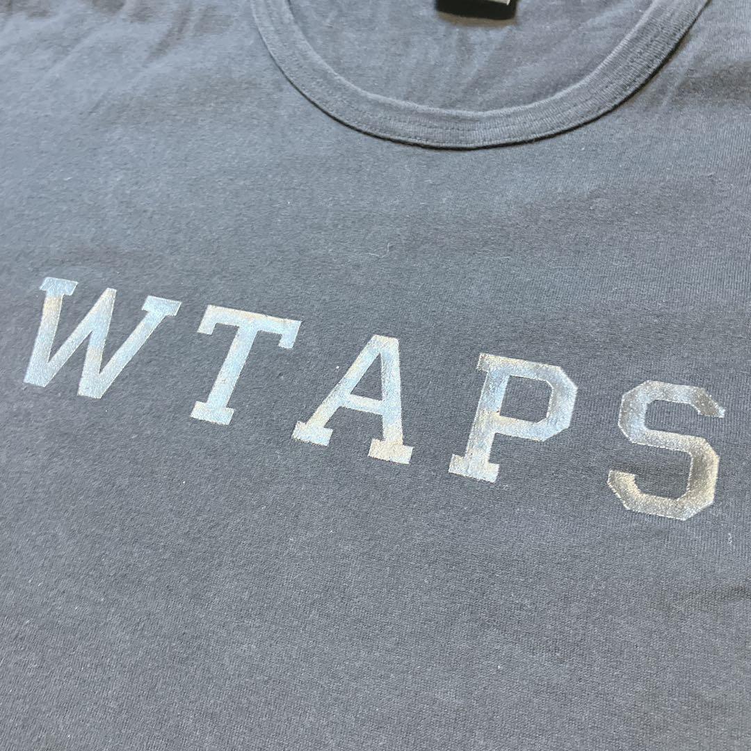 WTAPS クルーネック 半袖 カレッジ ロゴ Tシャツ ブラック M