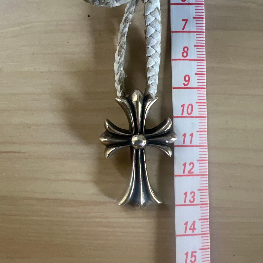正規品　Chrome Hearts chクロスペンダント　白紐　　クロムハーツ