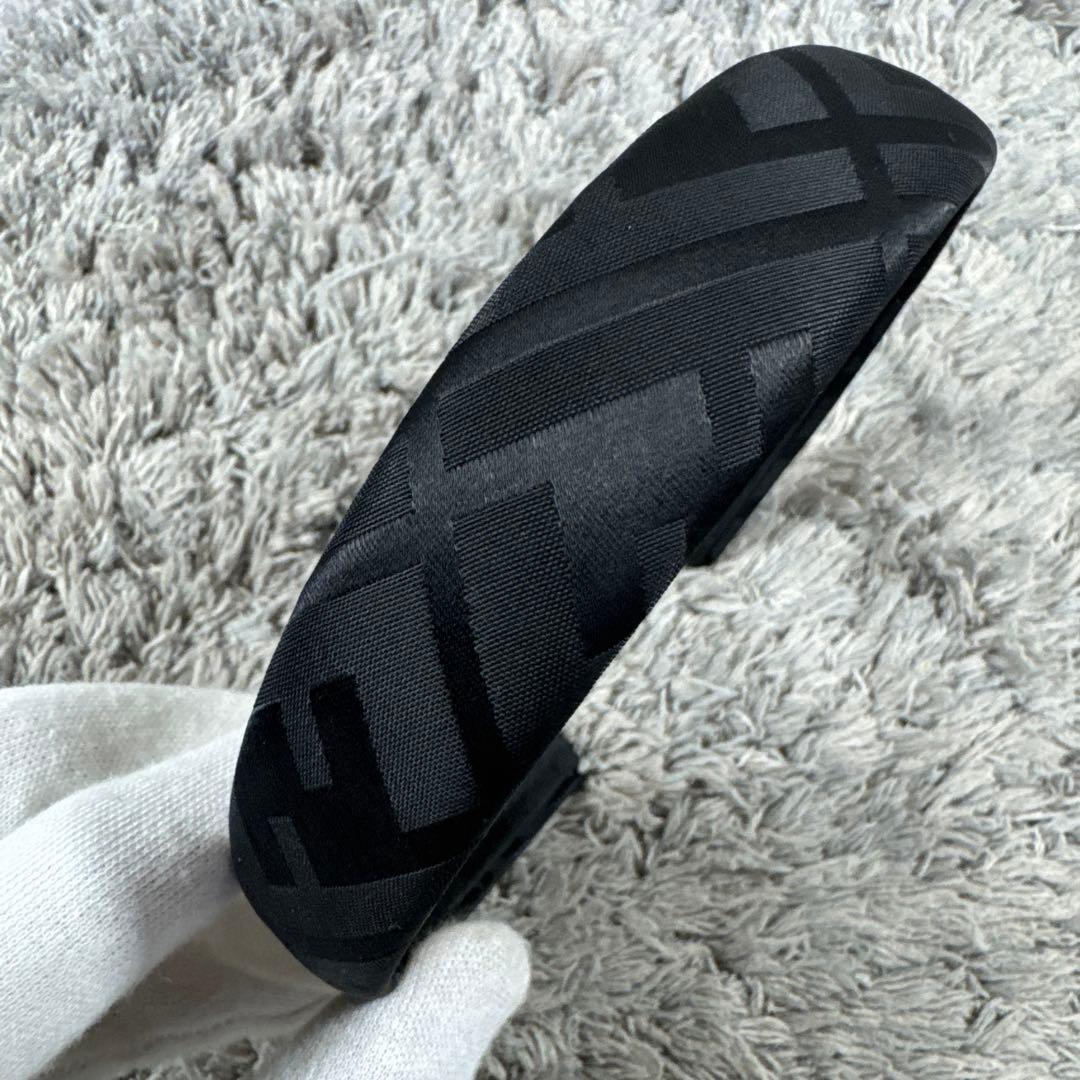 FENDI フェンディ レディース カチューシャ ズッカ柄 ナイロン ブラック