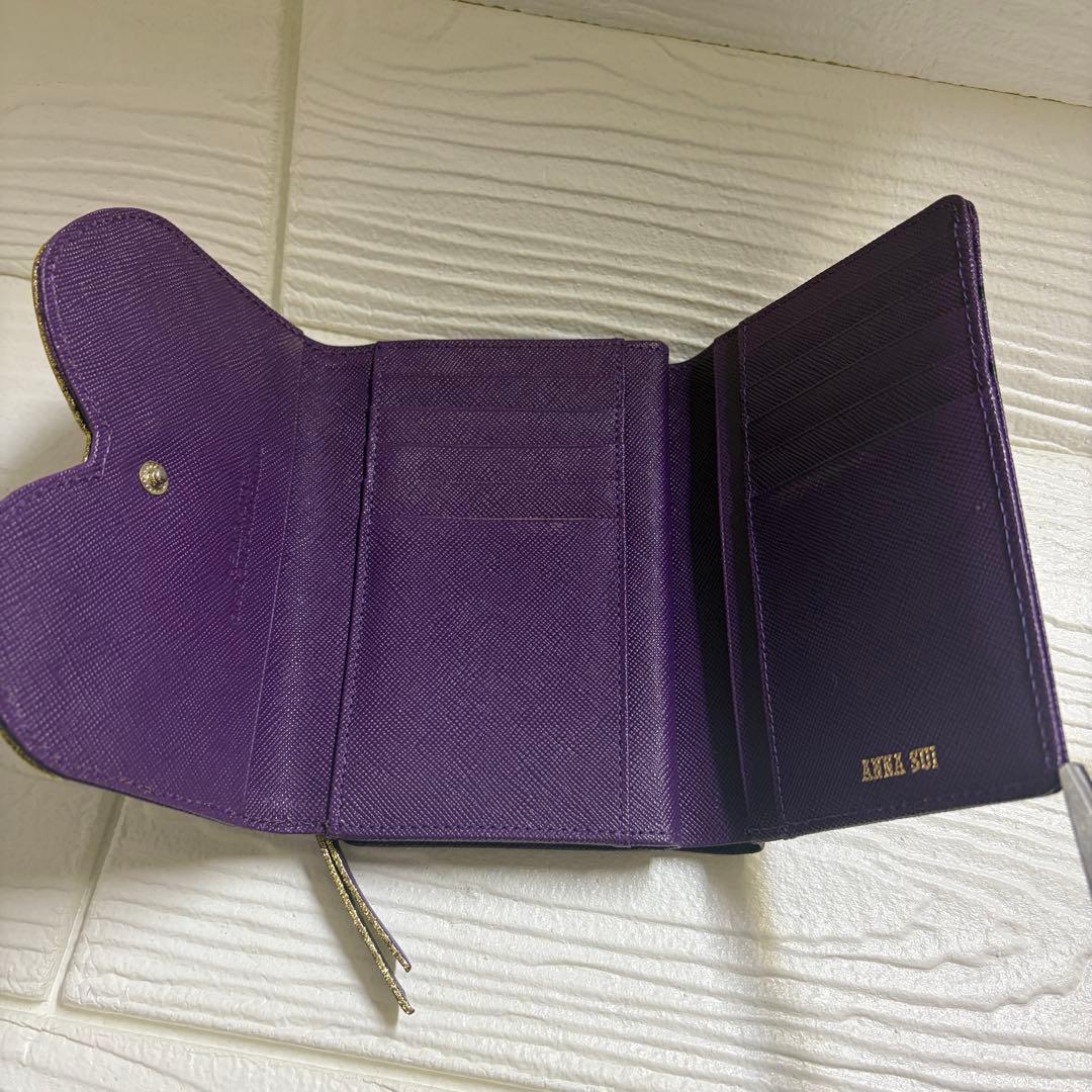 希少 アナスイ ハローキティ 三つ折財布 紫