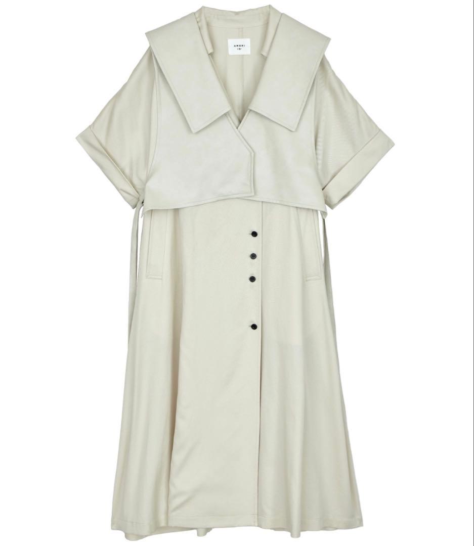 Ameri TRENCH MULTI WAY LONG VEST ホワイト M