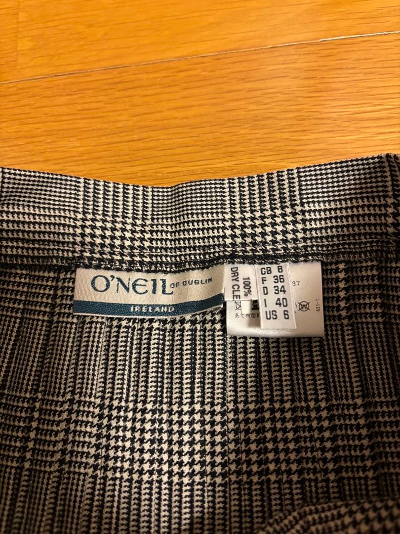 O'NEIL OF DUBLIN オニールチェック柄プリーツスカート