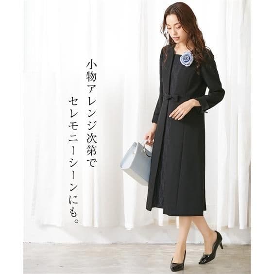 nissen　ニッセン　ブラックフォーマル　ワンピース　3L 洗える　喪服