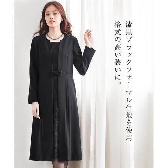 nissen　ニッセン　ブラックフォーマル　ワンピース　3L 洗える　喪服