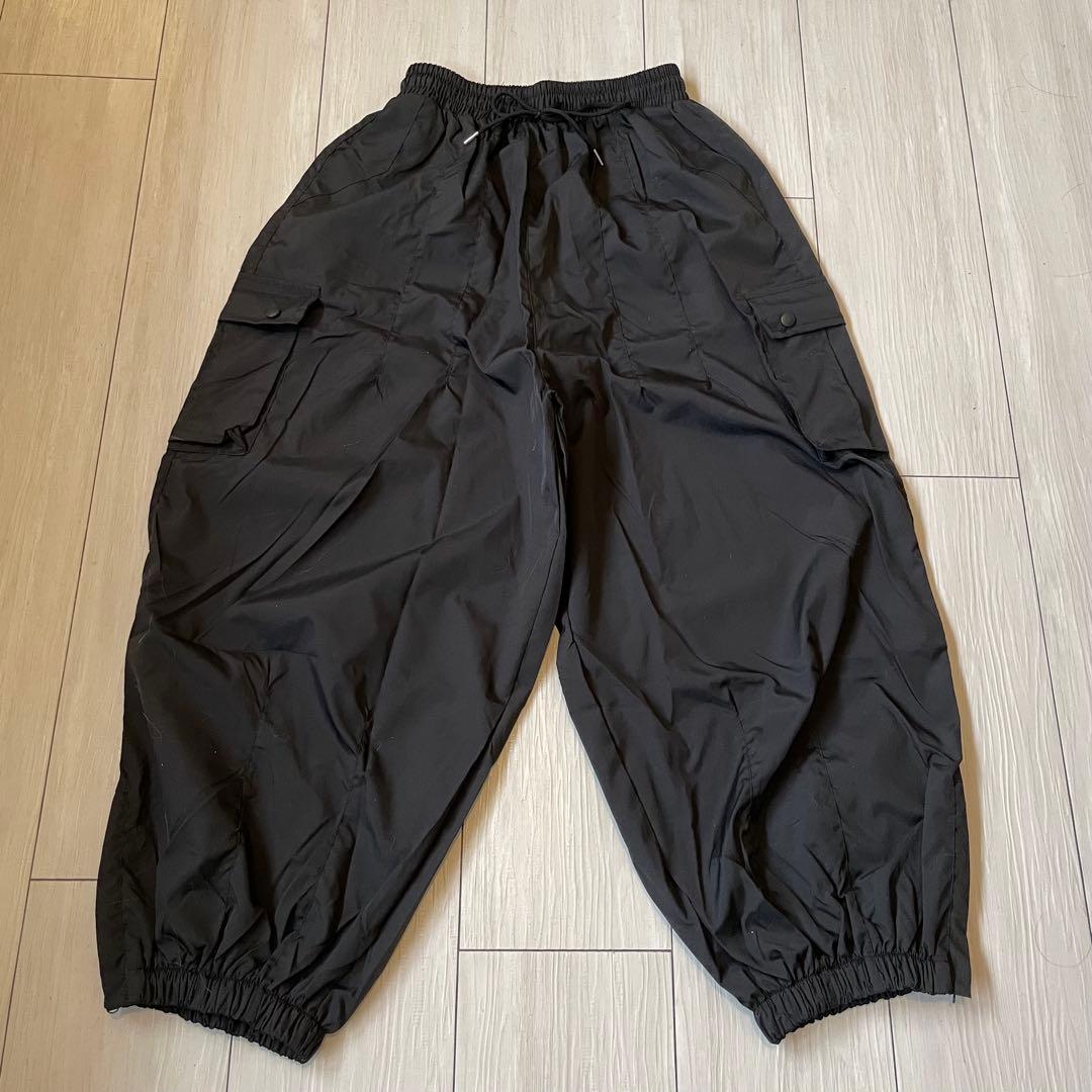 スノーボード パンツ 黒 ブラック ワイドパンツ カーゴパンツ ウェア　XL