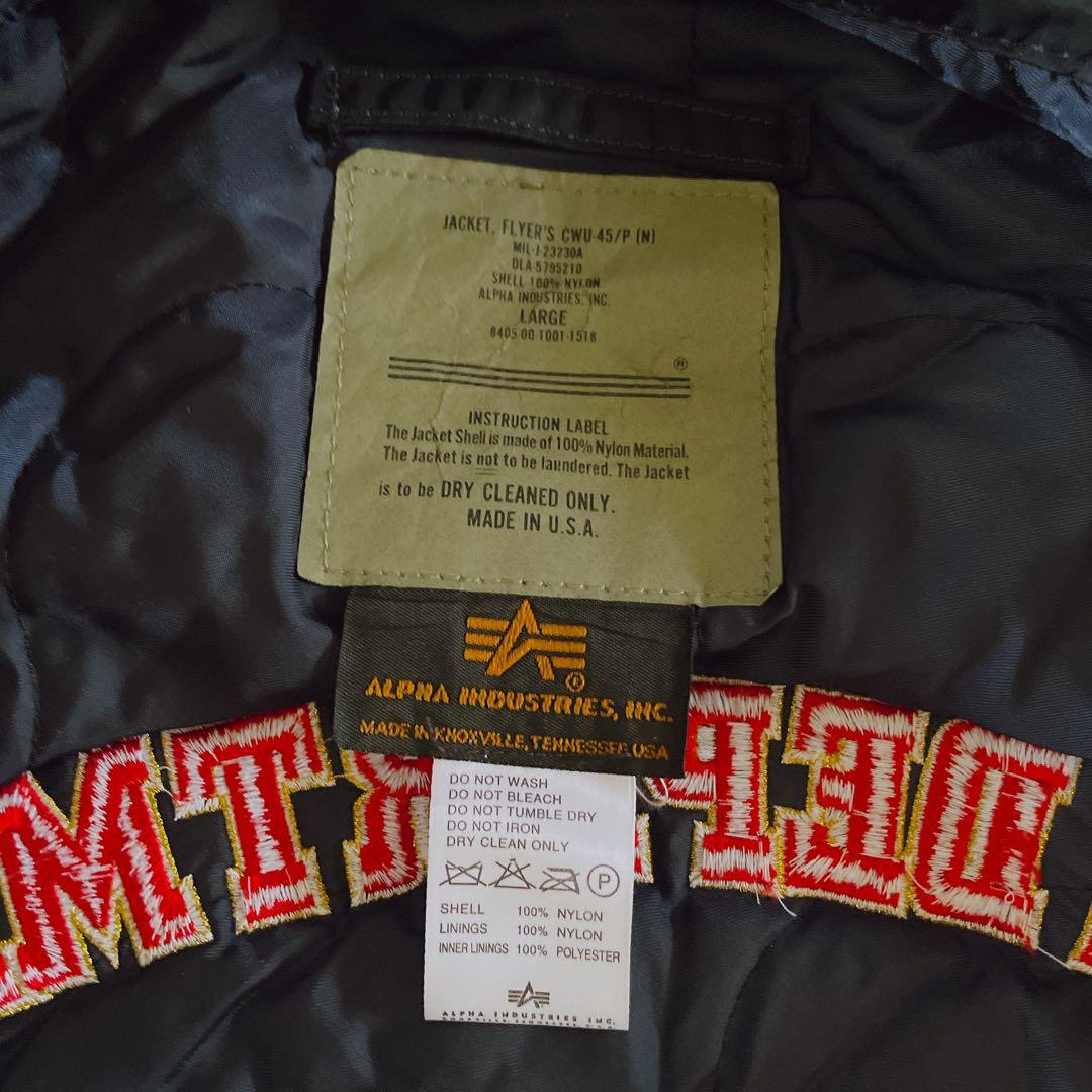 USA製 ALPHA アルファ CWU-45PフライトジャケットL