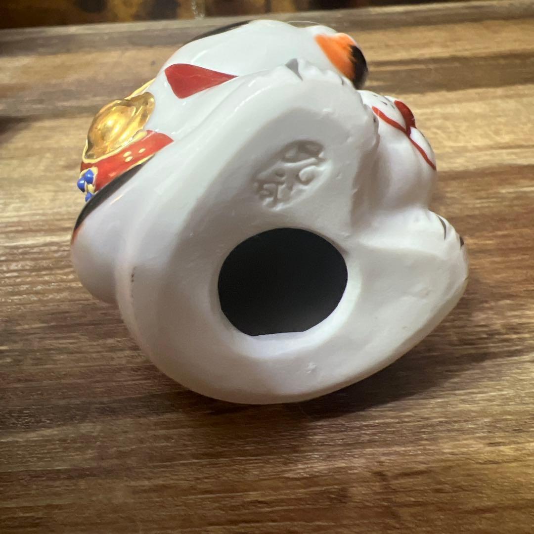 九谷焼 逆立ち招き猫 三毛 N-025F