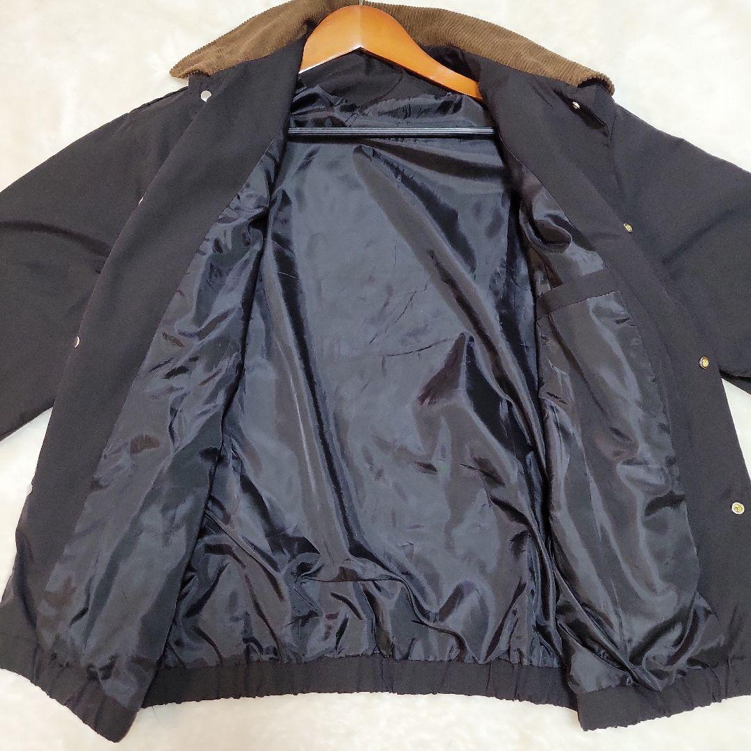 【美品】Stüssy ブラック コーチジャケット コーデュロイ襟 L