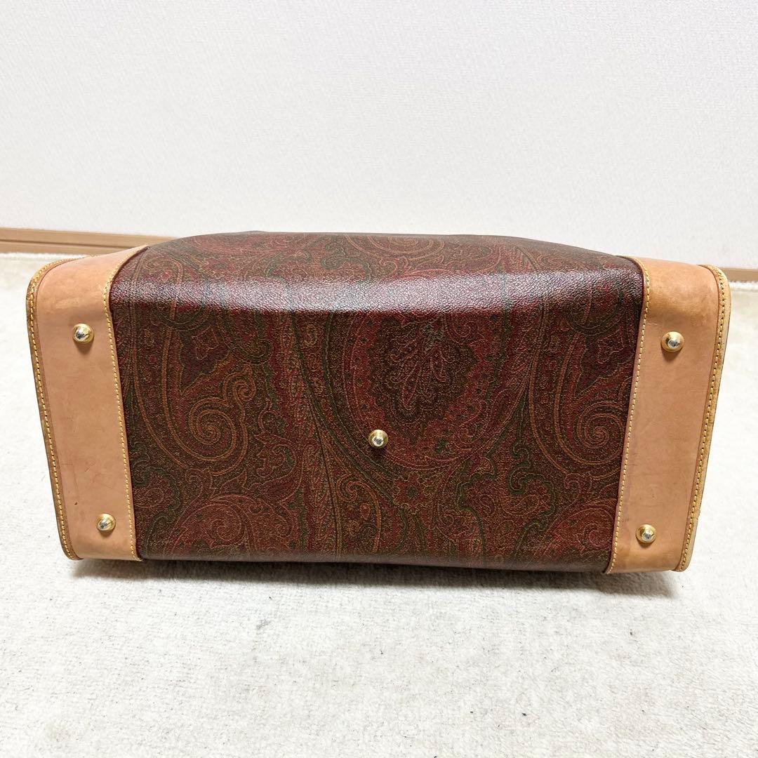 専用　エトロ　ETRO ボストンバッグ　ビジネスバッグ　ペイズリー　赤　PVC