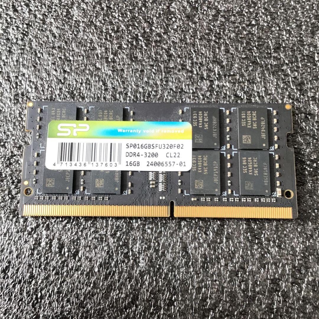 シリコンパワー ノートPC用メモリ DDR4-3200 CL22 16GB×1枚