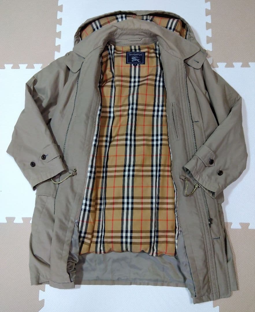 Burberry モッズコート　ベージュ ダウンベストライナー　 フード付き