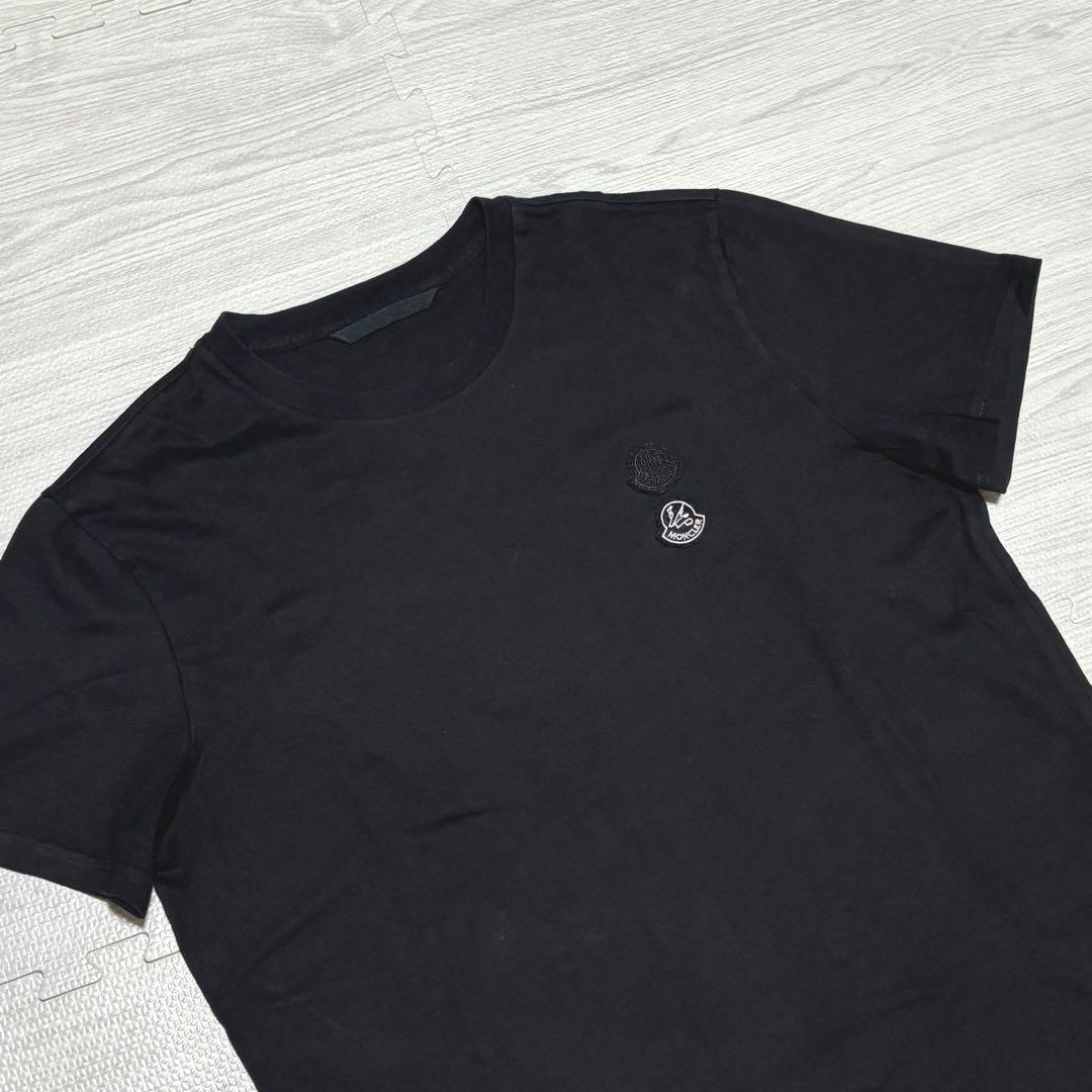 モンクレール　Tシャツ　ブラック　 XLサイズ　1T1036