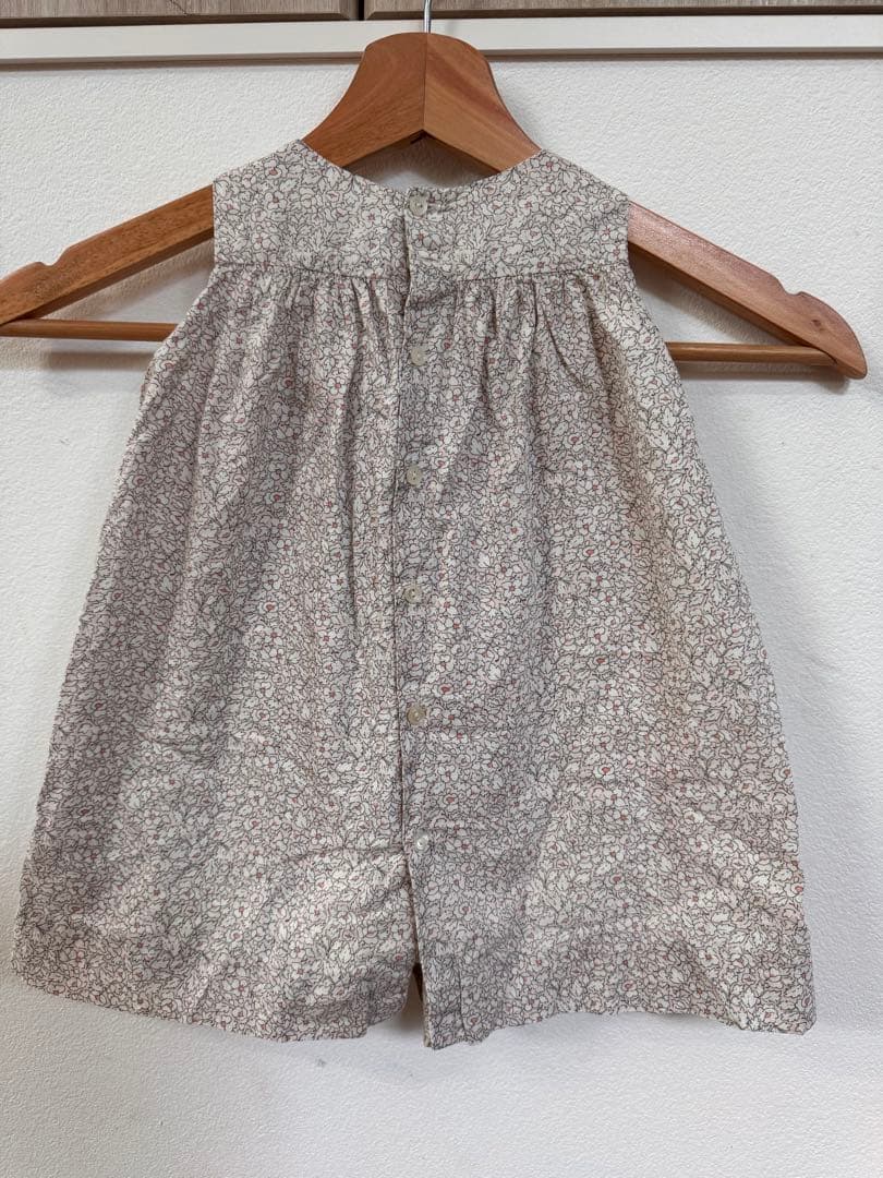 bonpoint ボンポワン リバティ 刺繍ワンピース 2a 帽子セット
