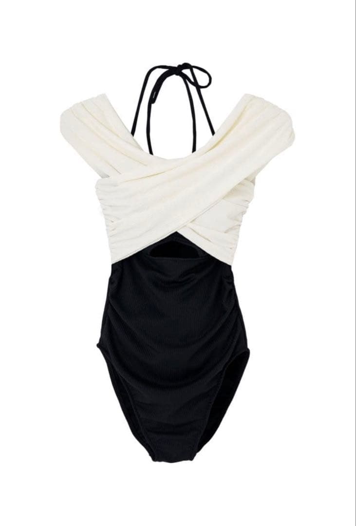 ハーリップトゥ2Way Cut-Out Ribbed Swimwear