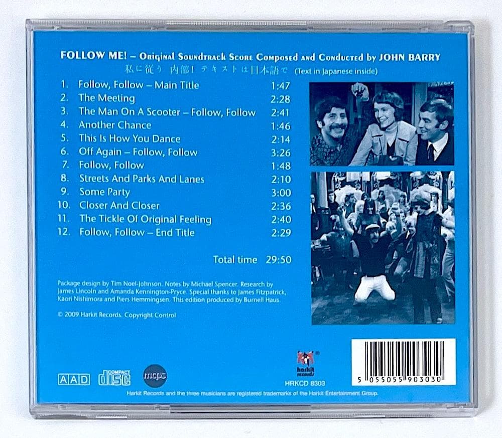 廃盤 国内盤 CD フォロー・ミー オリジナル・サウンドトラック ジョン・バリー