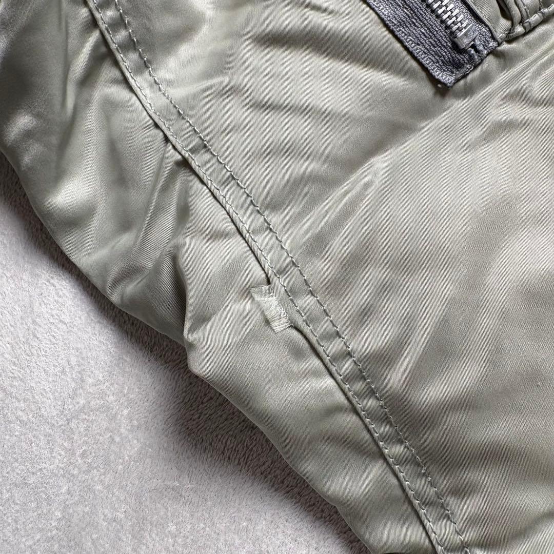 90s USA製 ALPHA MA-1 ボンバージャケット　シルバー　LARGE