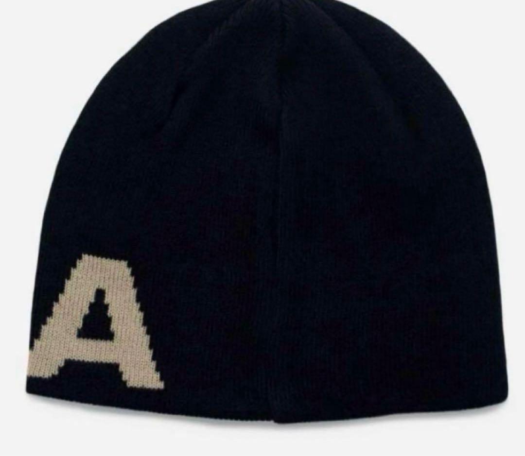 【新品】oma ニット帽 ビーニー ブラック LOGO (BLACK)