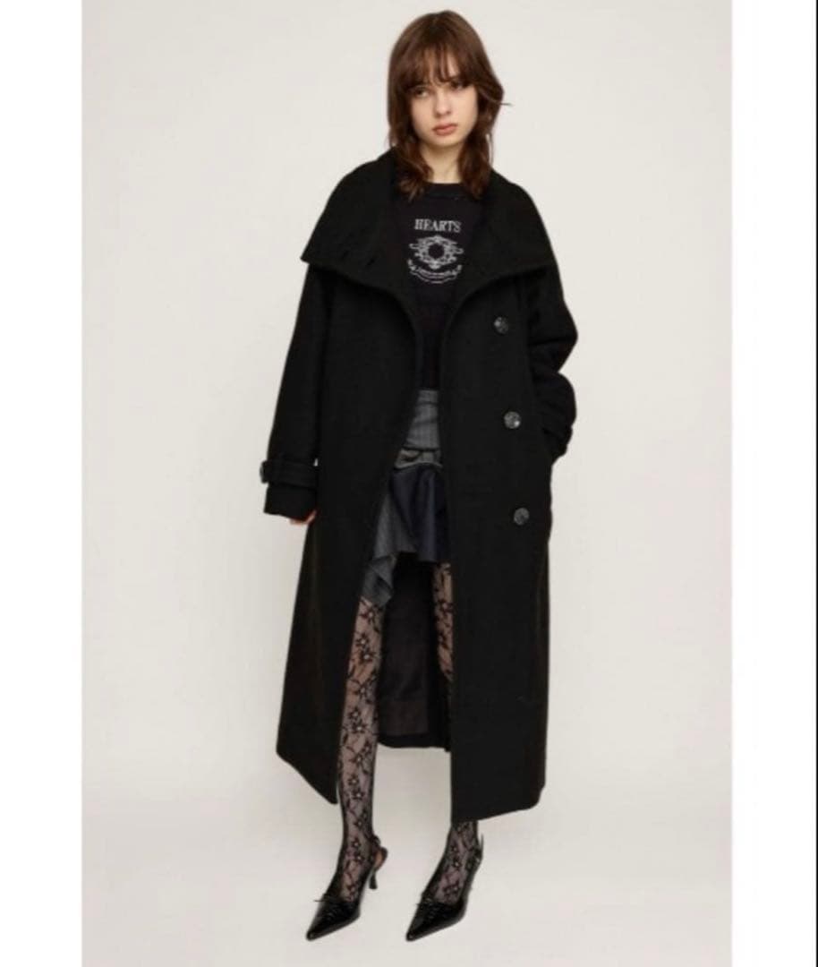 jus様SLY ワイドスタンドネックロングコート