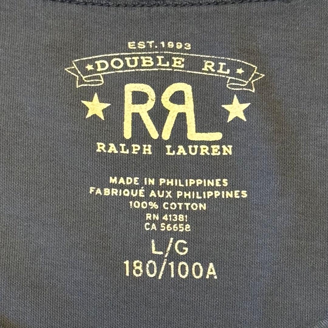 RRL ダブルアールエル/ロゴ Tシャツ/グレー 半袖/Double RL（L）