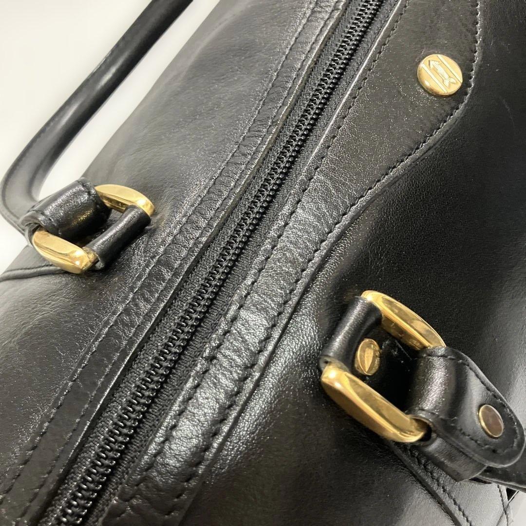 GOLD PFEIL　レザーボストンバッグ　ブラック