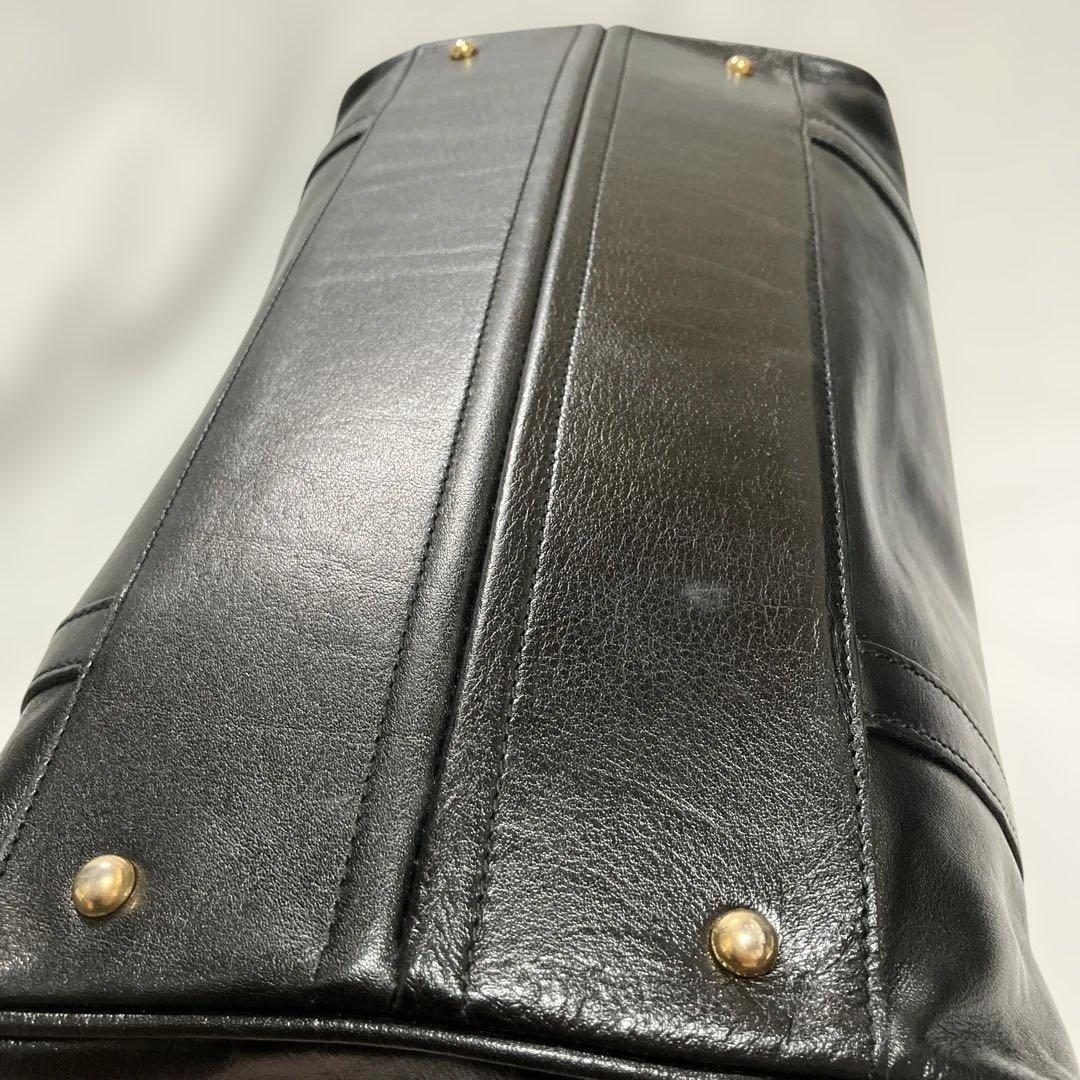 GOLD PFEIL　レザーボストンバッグ　ブラック