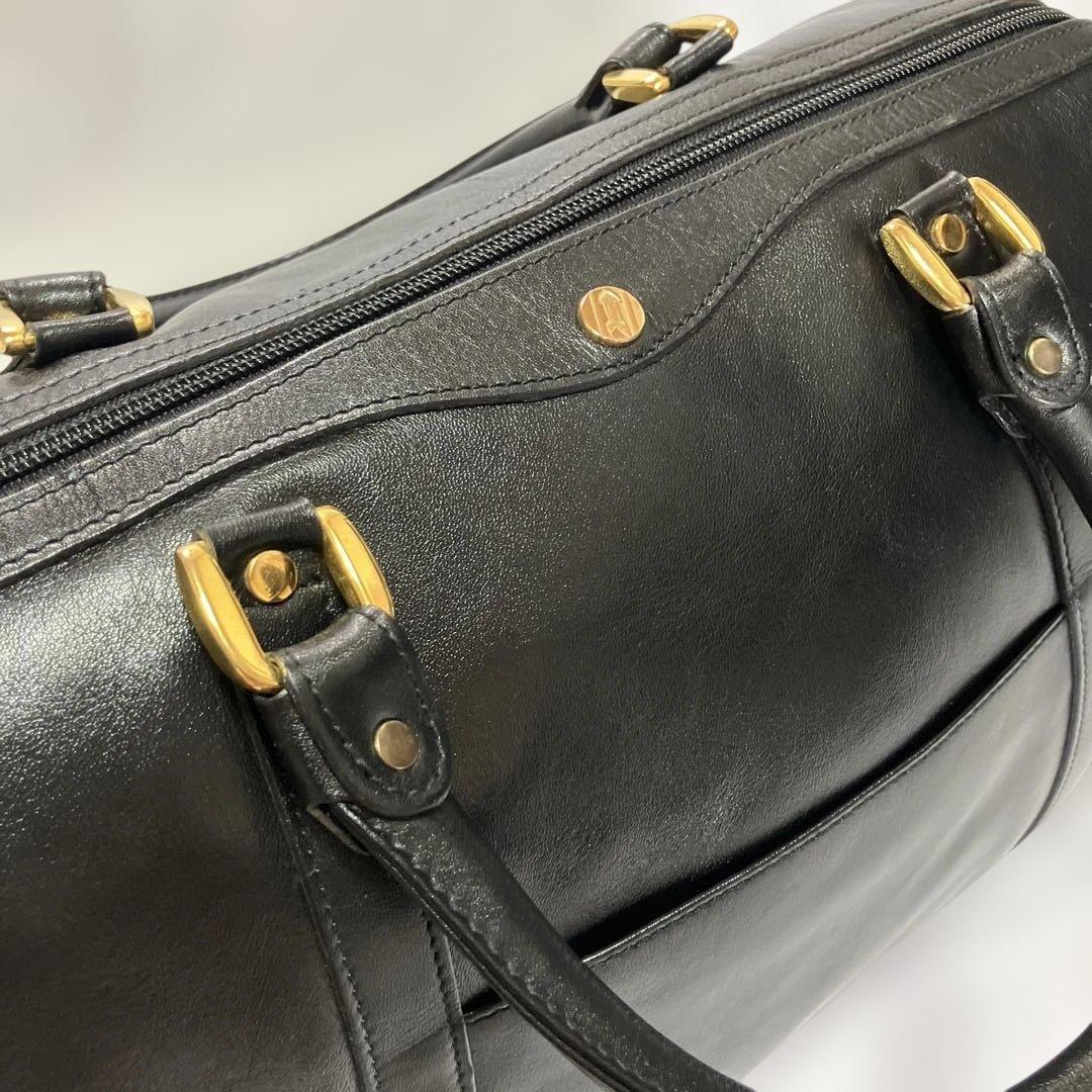 GOLD PFEIL　レザーボストンバッグ　ブラック