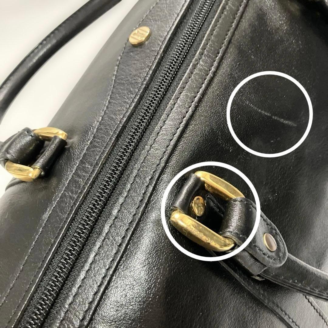 GOLD PFEIL　レザーボストンバッグ　ブラック