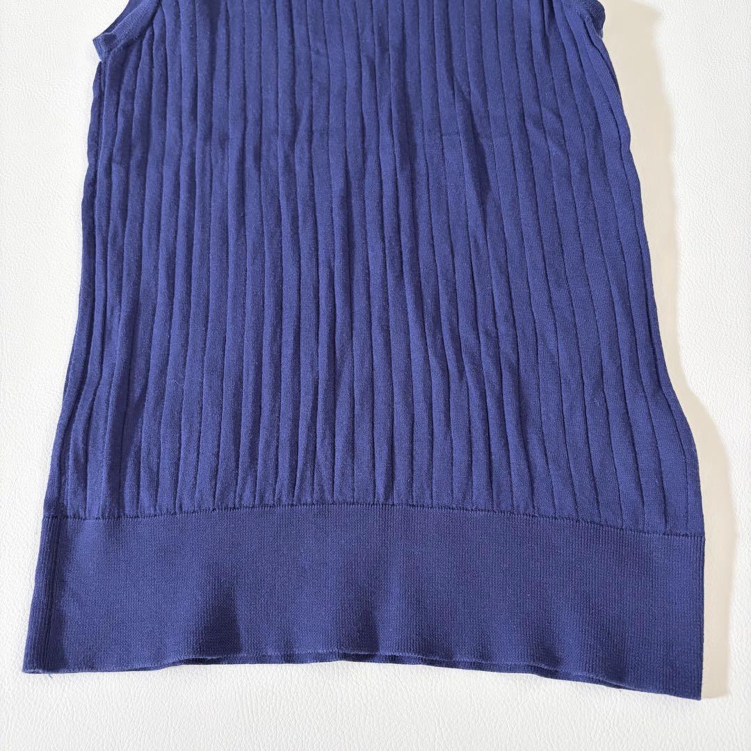 美品　ジョンスメドレー　シーアイランドコットン　アンサンブル　リブニット　紺