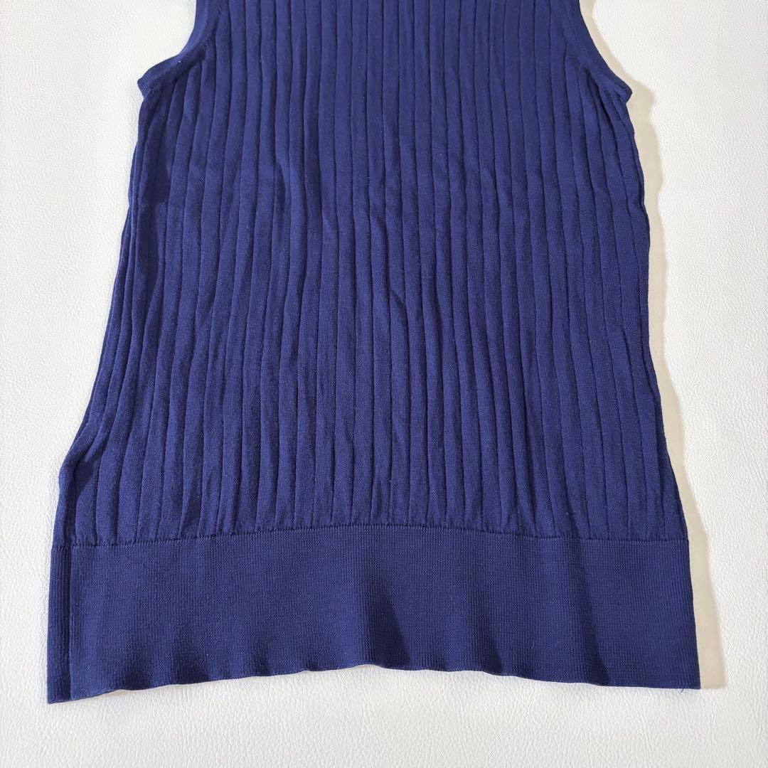 美品　ジョンスメドレー　シーアイランドコットン　アンサンブル　リブニット　紺