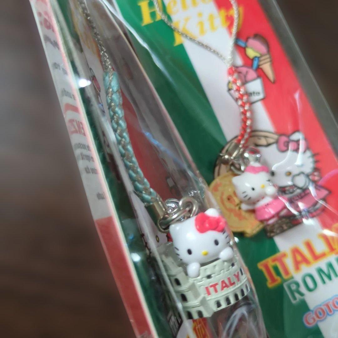 本日限定価格☆ハローキティ イタリアローマ ストラップ 2個セットご当地
