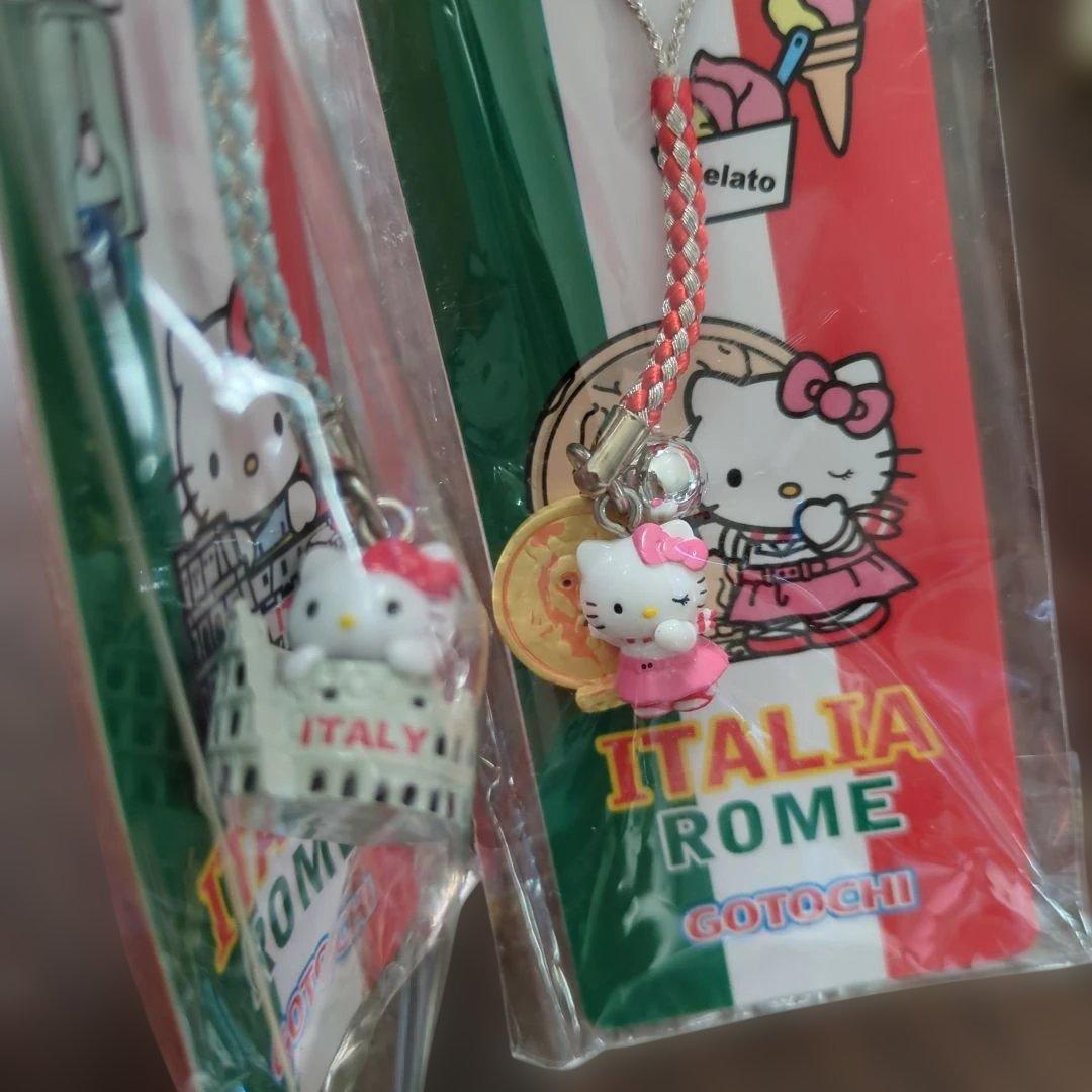 本日限定価格☆ハローキティ イタリアローマ ストラップ 2個セットご当地