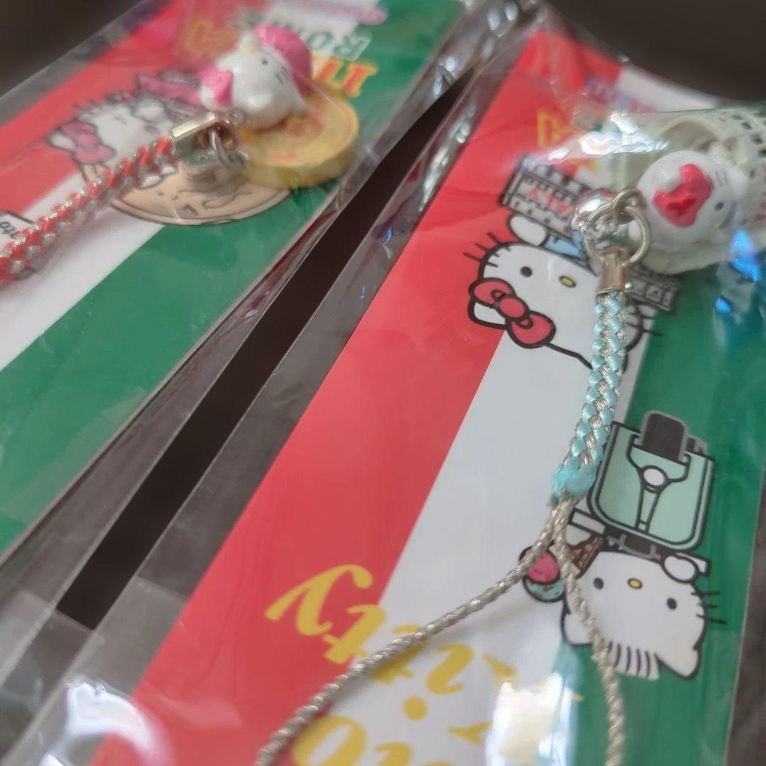 本日限定価格☆ハローキティ イタリアローマ ストラップ 2個セットご当地