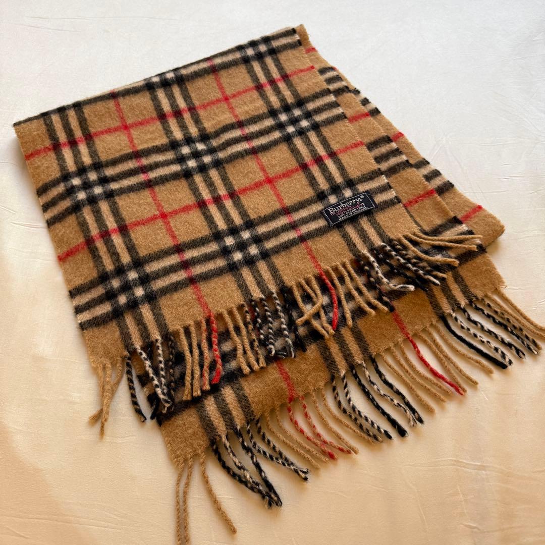 Burberry's ベージュ ノバチェック　マフラー　カシミヤ100%
