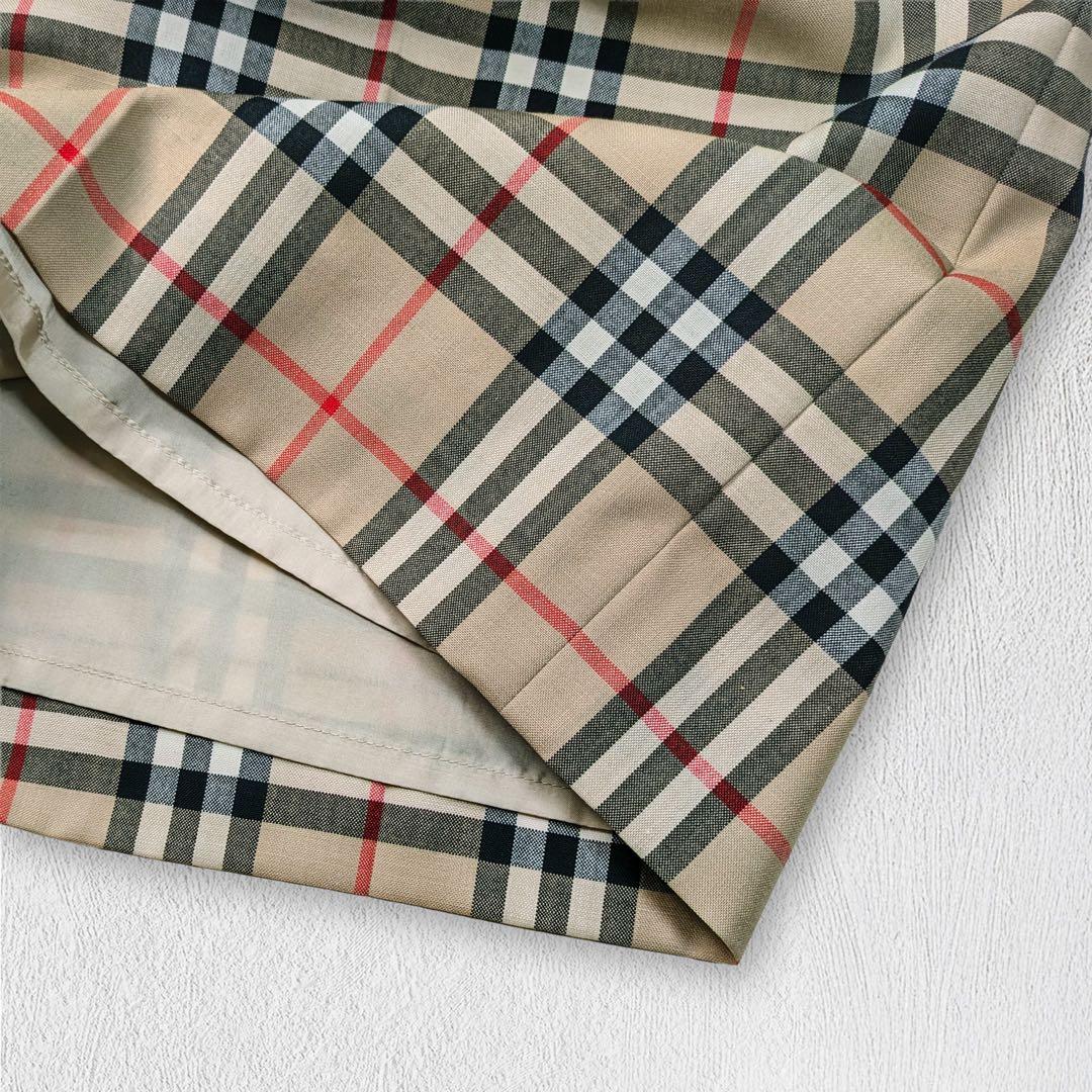 【美品】BURBERRY ノバチェック キュロット ハーフパンツ M ウール
