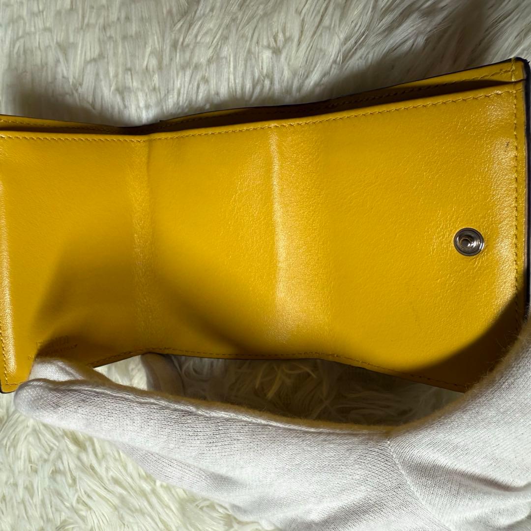 FENDI フェンディ コンパクト財布 三つ折財布 黄色