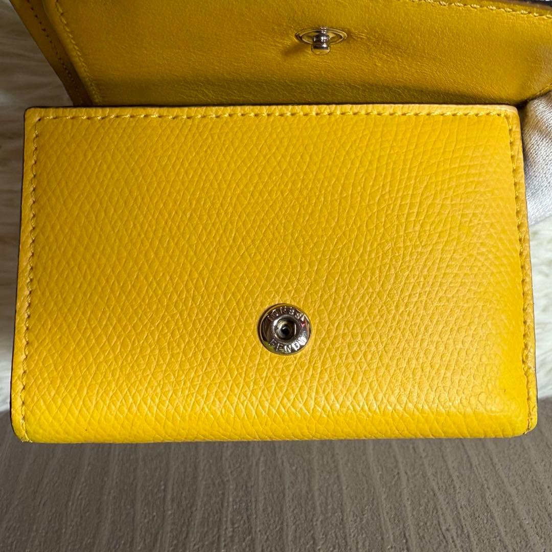FENDI フェンディ コンパクト財布 三つ折財布 黄色