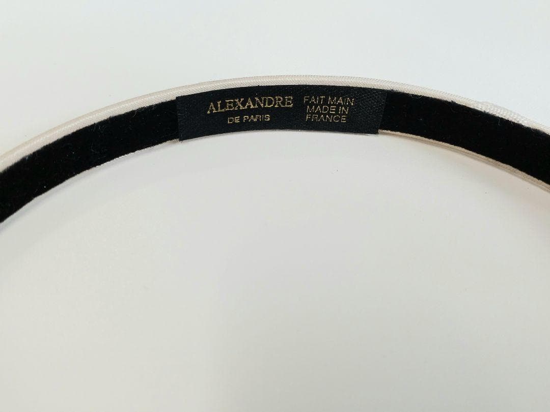 ALEXANDRE DE PARIS カチューシャ アイボリー×ホワイト