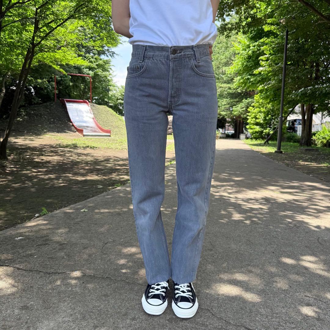 激レア　Levi's グレー　先染め　701 W27　　USA　80s　ブラック