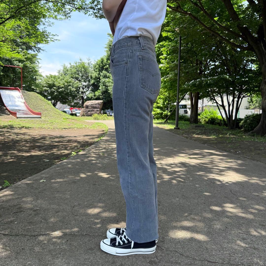 激レア　Levi's グレー　先染め　701 W27　　USA　80s　ブラック