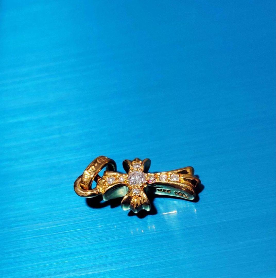 確実正規品 クロムハーツ 22k ベビーファット純正パヴェダイヤ